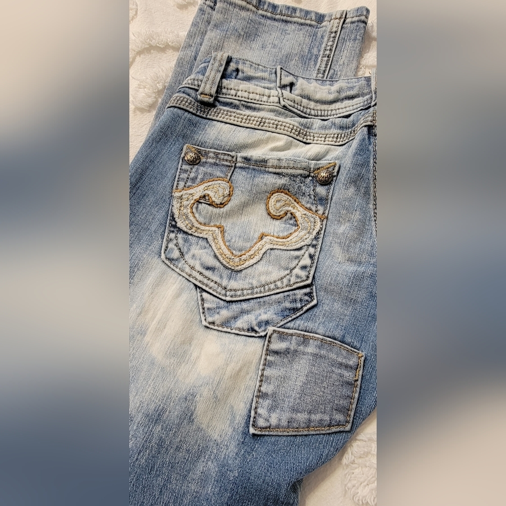 ReRock Jeans Size 4/ 27 Boot Cut - Picture 3 of 12